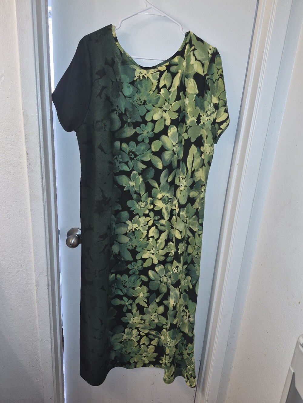 Bob Mackie Green Floral Maxi Dress